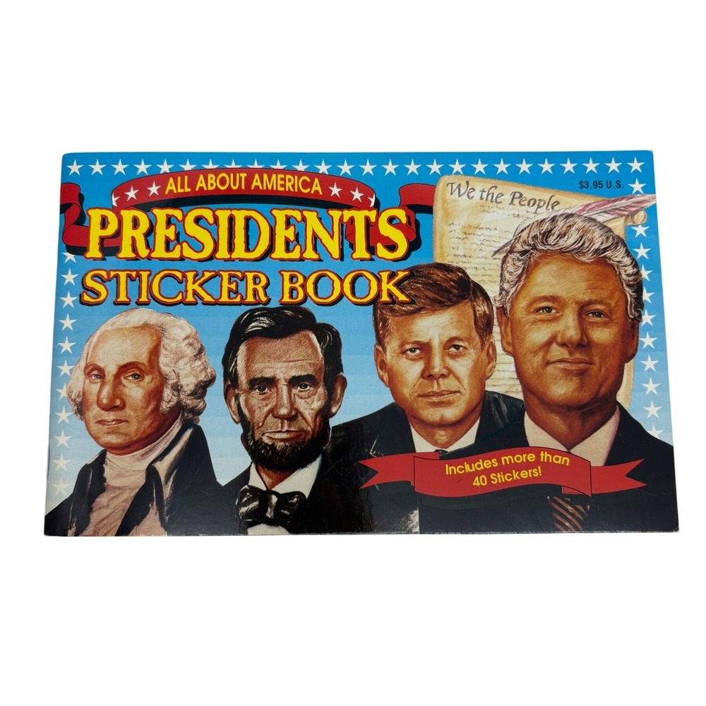 All About America Presidents Sticker‎ Book 1994 Washington Clinton